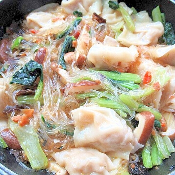 水餃子入りの麻婆春雨
